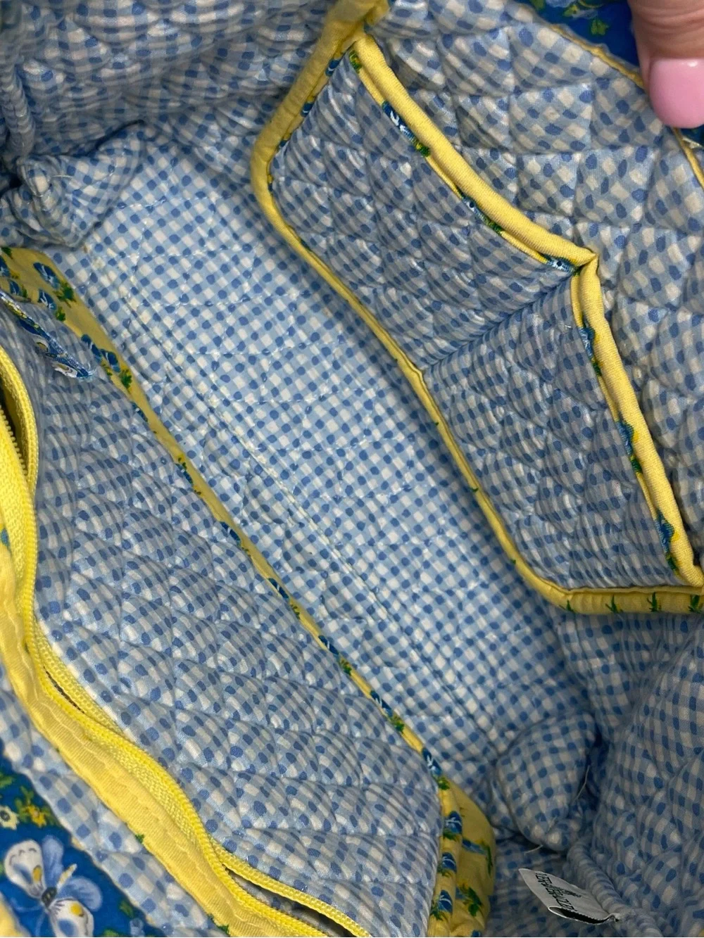 Vera Bradley Vintage Quilted Yellow Floral Katherine Tote - Picture 7 of 12